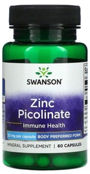 Swanson Swanson Zinc Picolinate - Body Preferred Form 22 mg, 60 капс. 